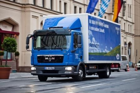 MAN Trucks tests hybrid TGL truck with Customers