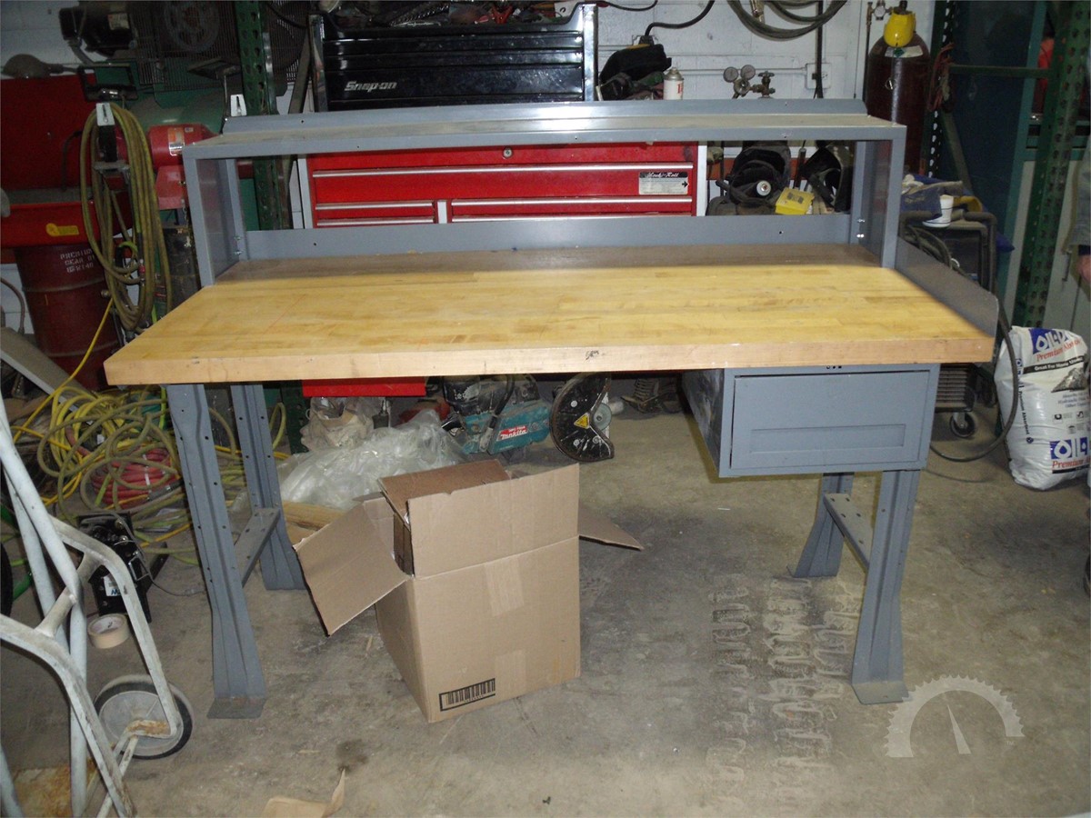 Auctiontime Com Solid Maple Work Bench Online Auctions