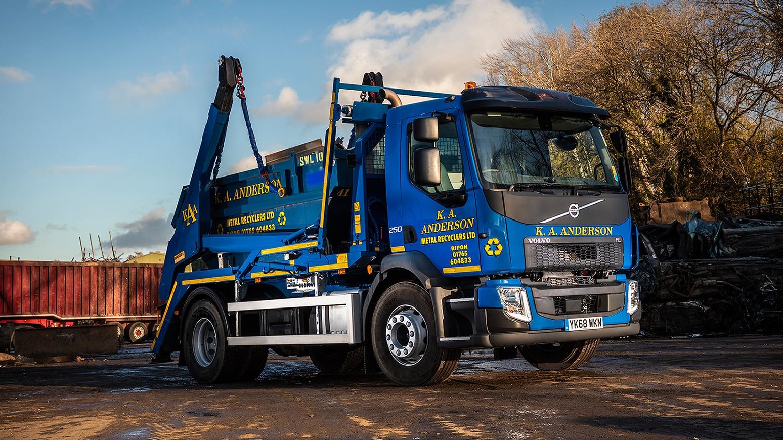 Yorkshire-Based Metal Recycler Purchases New Volvo FL Skip Loader Thanks To Local Support