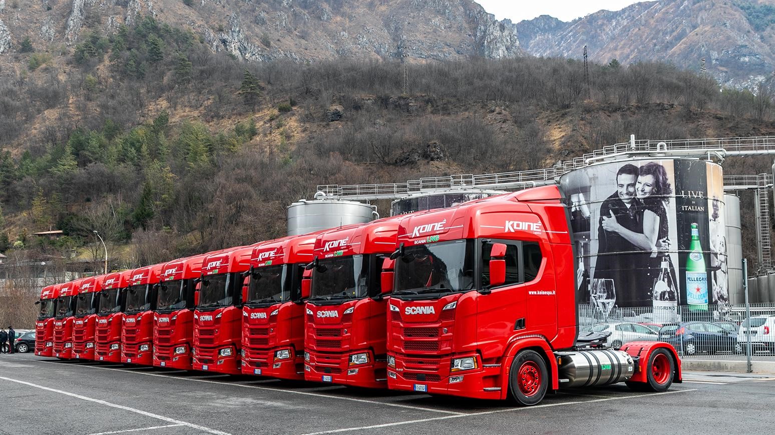 Sanpellegrino Adds 50 Scania R410 LNG Trucks To Its Fleet To Cut Down On Carbon Emissions & Noise