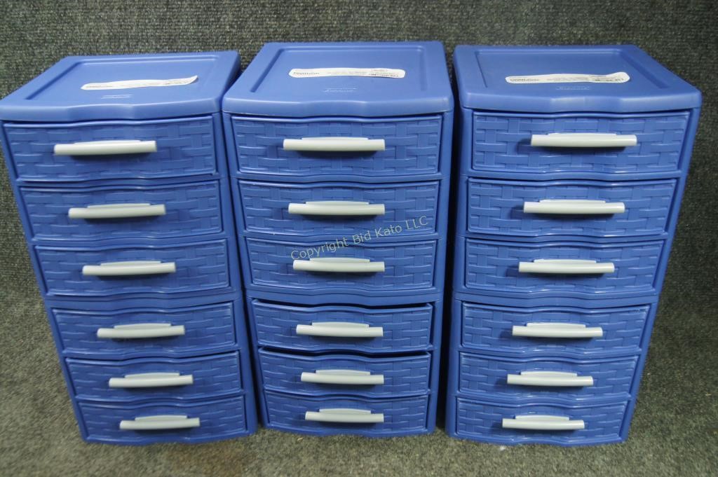 6 Sterilite Small 3 Drawer Storage Bid Kato