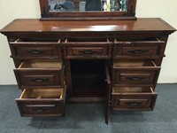 7 Drawer Dresser W 2 Shelves In Middle Mirror Triple Seven