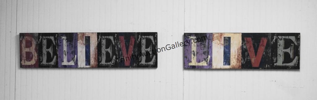 Live And Believe Home Decor Art Wall Signs Asset Marketing Pros