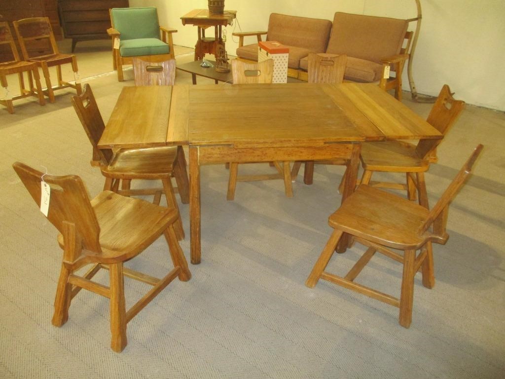 Brandt Ranch Oak Table With 7 Chairs Prime Time Auctions