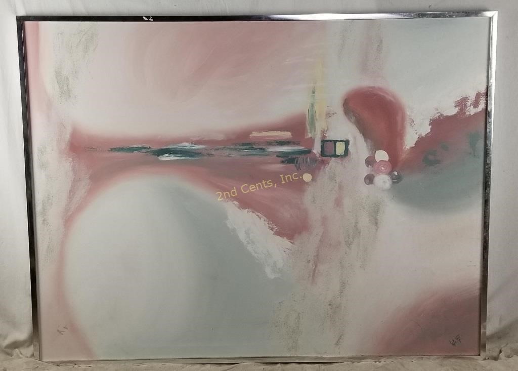 Wolff Pink Pastel Abstract Original Painting Acr 2nd Cents Inc