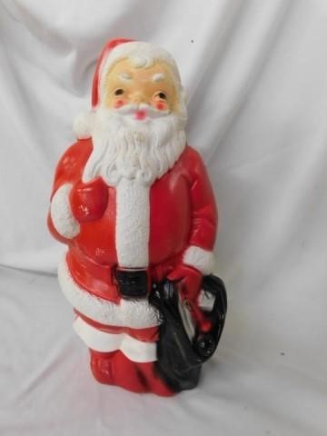 Empire Blow Mold Santa W Black Bag No Light Lenhart Auction