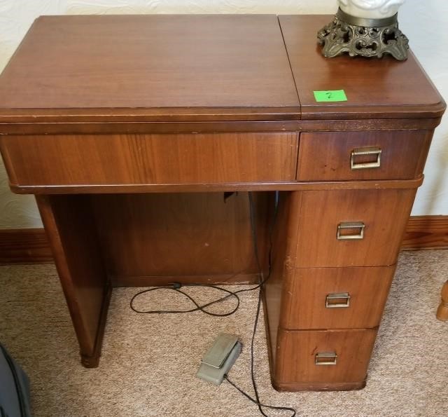 Old Sears Kenmore Sewing Machine And Cabinet Ridgely Auction