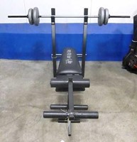 Dp Fit For Life Workout Bench W Weight Bar Lbs Meridian