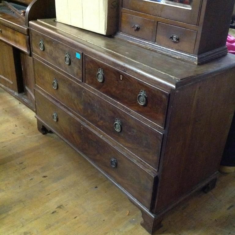 Victorian Mahogany Chest Of 2 Short Over 2 Long Irish Country Home