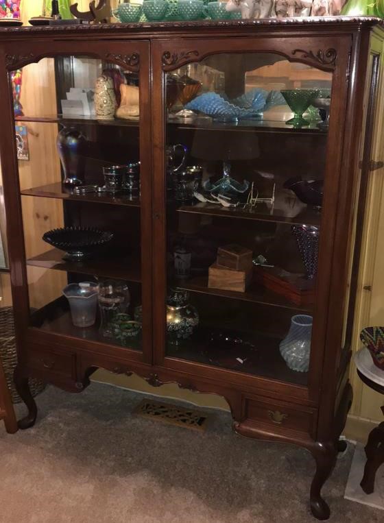 Antique Queen Anne China Cabinet Interstate Auction Company