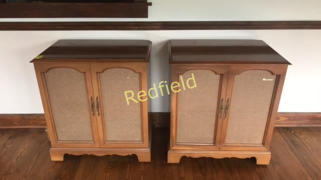 Magnavox Record Player W Record Cabinet Redfield Auction Gallery