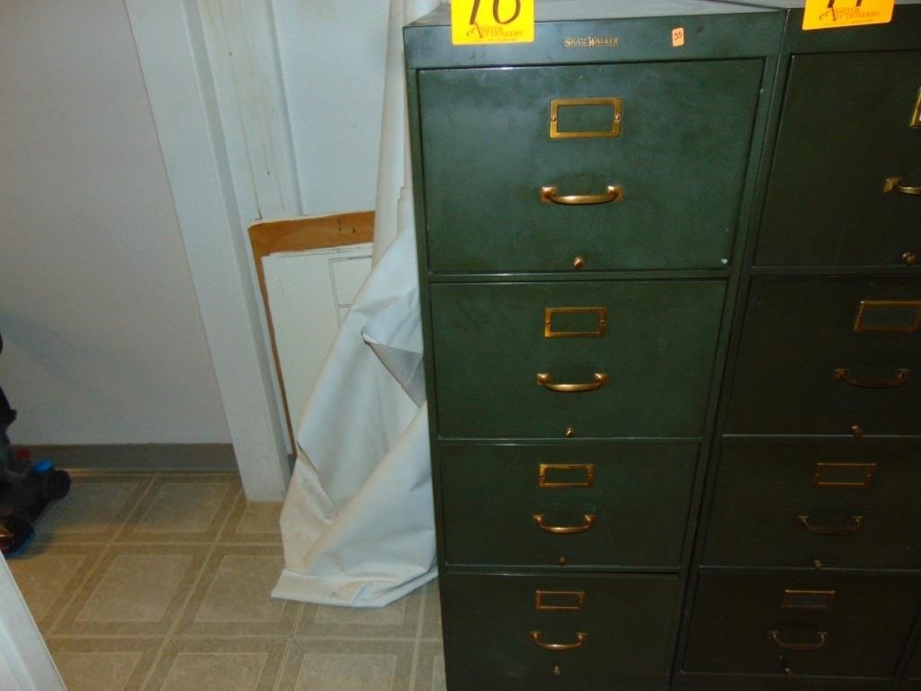 Vintage Shaw Walker 4 Drawer Metal File Cabinets Assiter Auctioneers
