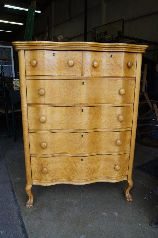 Birdseye Maple Six Drawer Chest Of Drawres Bid Kato