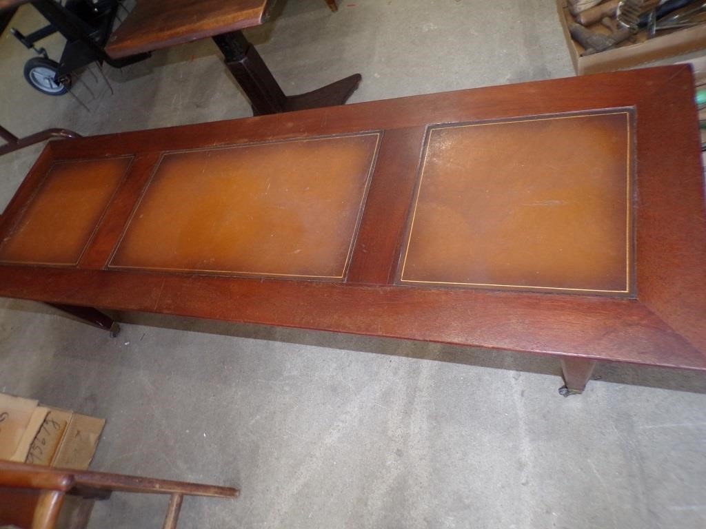 Leather Inlay Retro Coffee Table Superior Auction Appraisal Llc Leather Inlay Retro Coffee Table Superior Auction Appraisal Llc