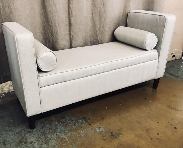 Oversized Armed Storage Bench Natural Delaney Online Auctions