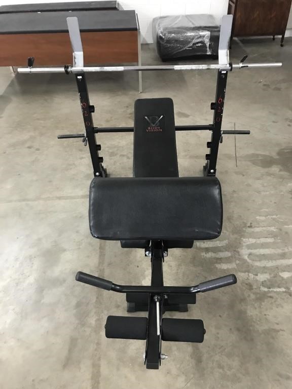 Body Vision Mid Width Bench W Arm Curl Pad Texmax Auctions Llc