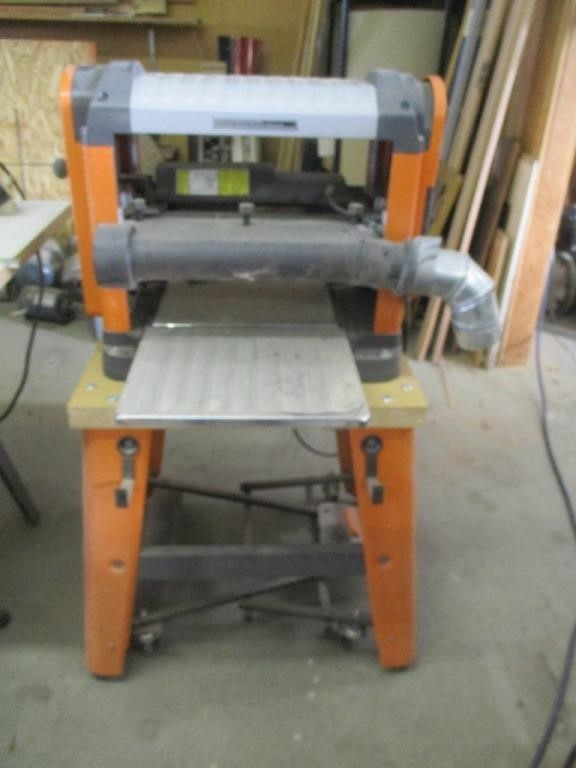 Ridgid TP1300, 13" Thickness Planer On Stand | Prime Time Auctions