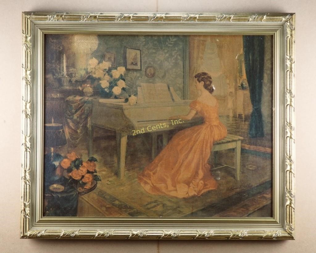 Vintage Framed Print Allegro By Antoni Ditlef 2nd Cents Inc