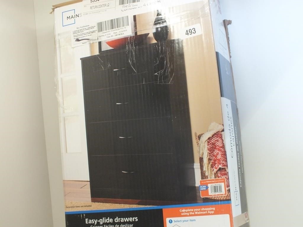 Mainstays 4 Drawer Dresser Espresso The Bargain Box