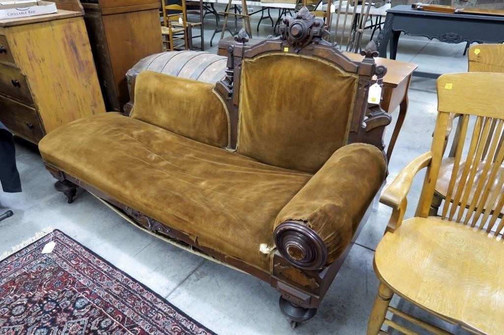 Victorian Eastlake Fainting Couch Hessney Auction Co Ltd