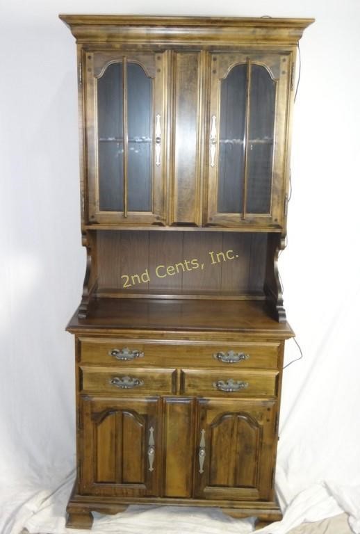 Vintage Hale 2 Pc China Cabinet Hutch Base 2nd Cents Inc