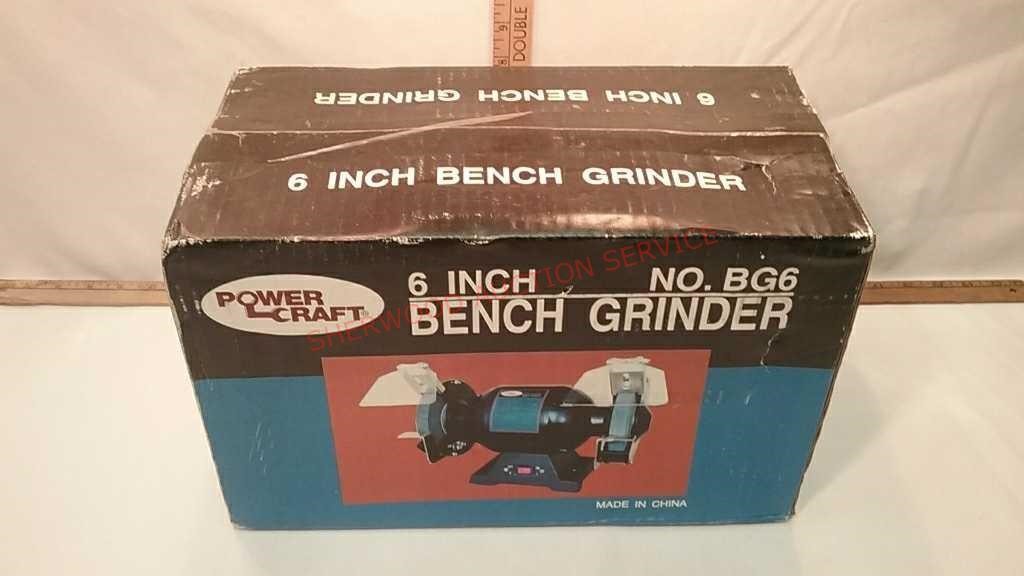 Power Craft 6 Bench Grinder Sherwood Auction Service Llc