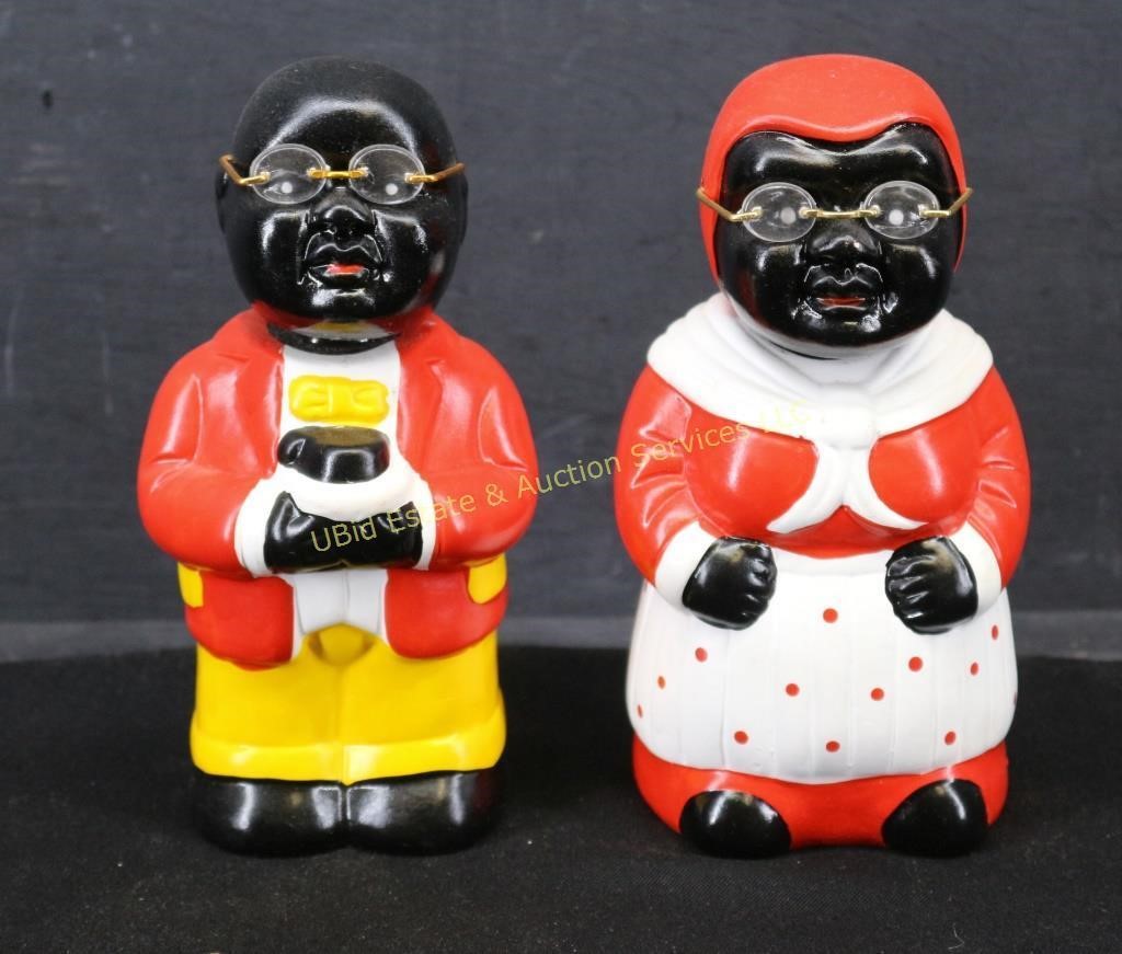 Aunt Jemima Uncle Moses Bobble Head Banks 6 5 T Ubid Estate