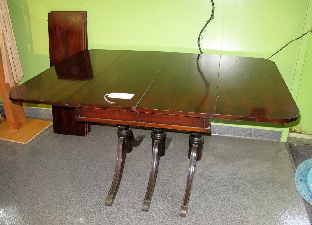6 Leg Mahogany Duncan Phyfe Drop Leaf Table Hessney Auction Co Ltd