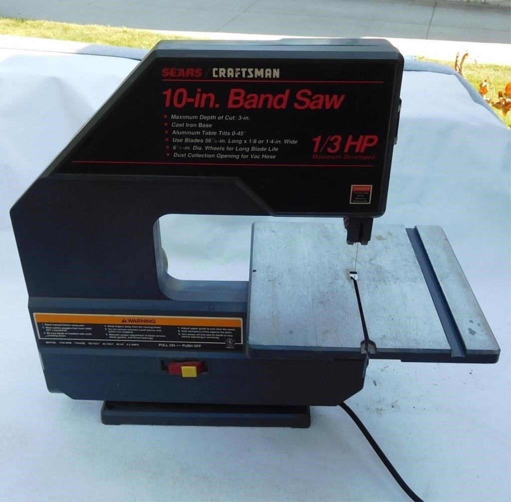 Craftsman 1/3Hp 10-inch Band Saw model 113.244500 | Handline's Auctions