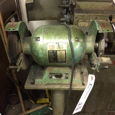 Hb Tools Bench Grinder With Stand Dangerfield Auctions Llc