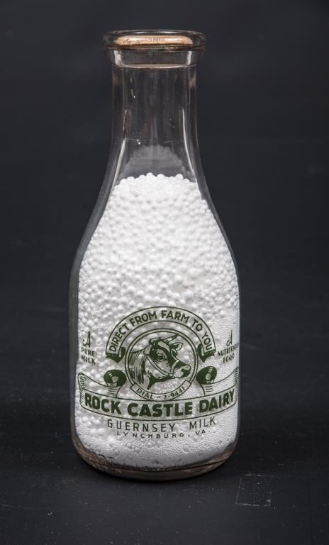 Rock Castle Dairy 1 Quart Milk Bottle | The K and B Auction Company