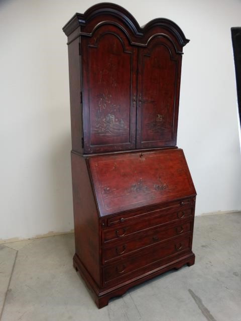 Fabulous Oriental Secretary Style Drop Front Desk Ll Auctions Llc