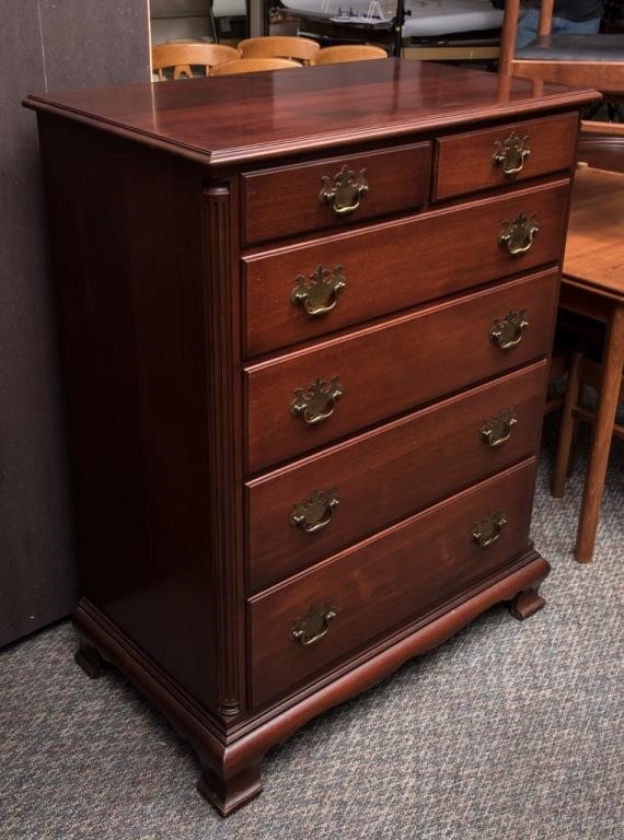 Vintage Colonial Style Highboy Dresser By Morgan The K And B