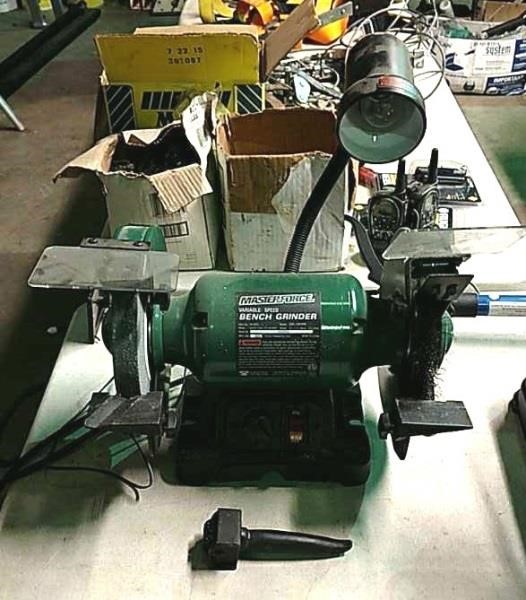 Masterforce Bench Grinder Variable Speed W Yoder Auction Llc