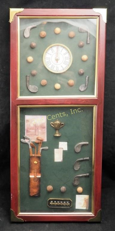 Modern Antique Golf Themed Wall Clock Decor 2nd Cents Inc