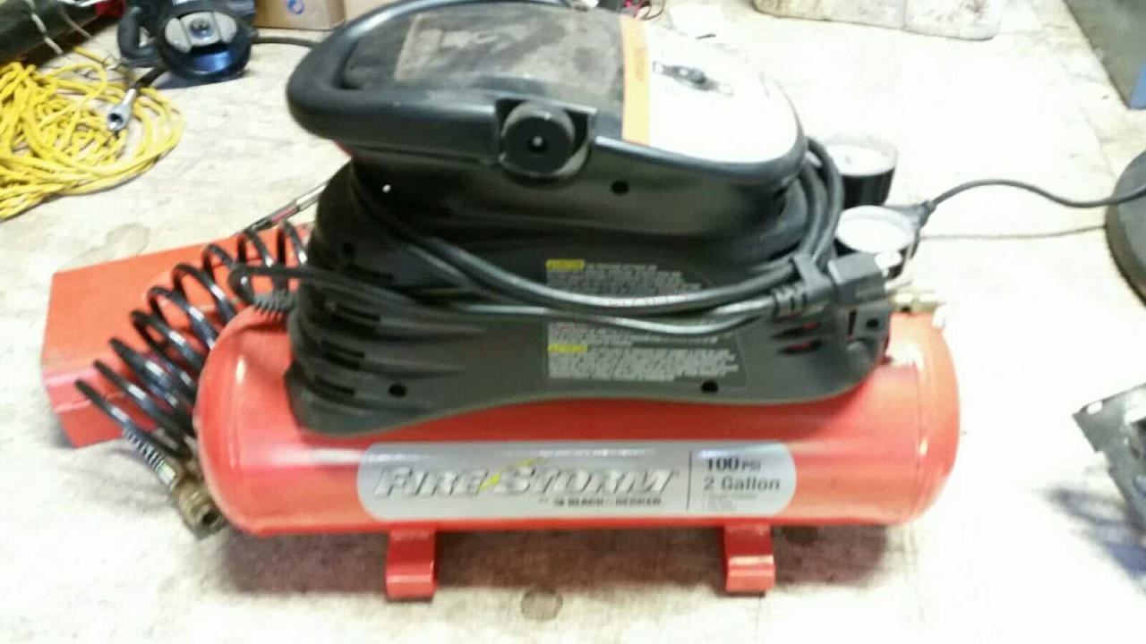 Black Decker Firestorm 100psi 2 Gal Trice Auctions