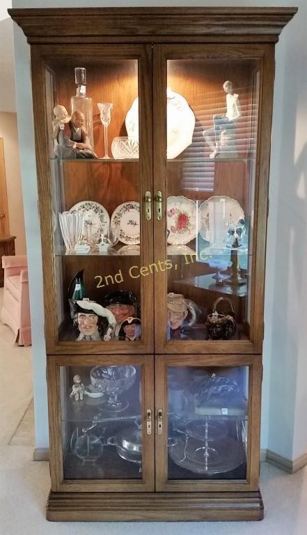 Lighted Jasper Curio Cabinet 2nd Cents Inc