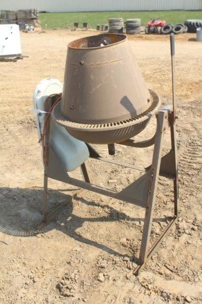 SEARS CEMENT MIXER WITH ELECTRIC MOTOR, WORKS PER | Live and Online