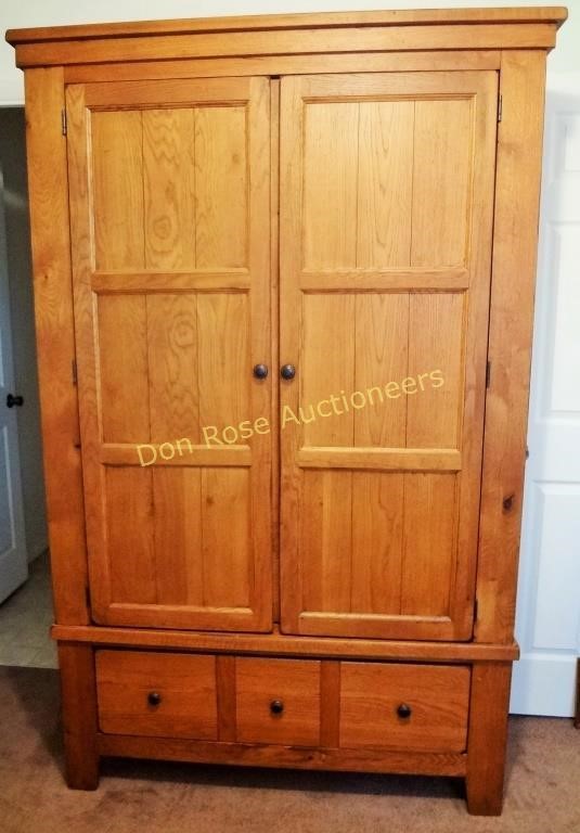 Attic Heirlooms Broyhill Armoire Don Rose Auctioneers