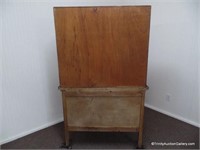 Antique Marsh Hoosier Cabinet W Enameled Table Asset Marketing