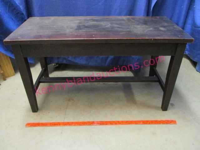 Nice Sturdy Old Piano Bench Flip Top Kenny Bland Auctions