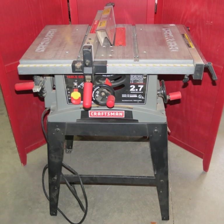 "Craftsman" 10 inch Table Saw, 2.7 HP | Idaho Auction Barn