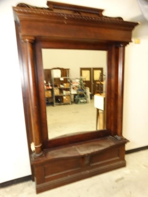 Antique Entryway Mirrored Bench Ll Auctions Llc