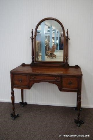 Ca 1940 Mahogany Vanity W Mirror Hibid Auctions