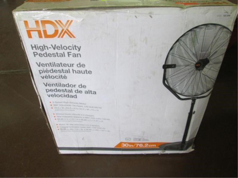 Hdx High Velocity Pedestal Fan Model 755 694 Sierra Auctions