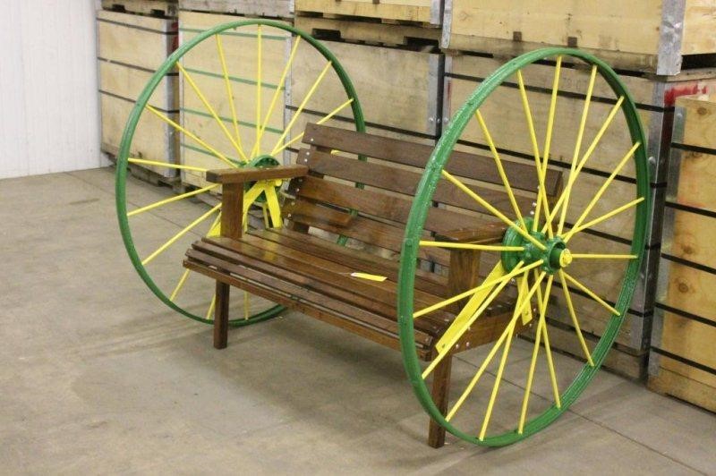 Wagon Wheel Bench Made Of Black Walnut Smith Sales Llc