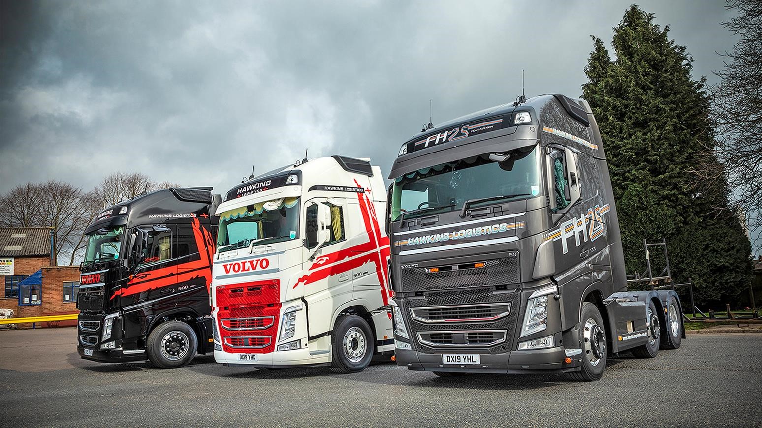 Staffordshire-Based Hawkins Logistics Limited Adds Three New Volvo FH-500 Tractor Units With Distinct Liveries & Powertrain Configurations