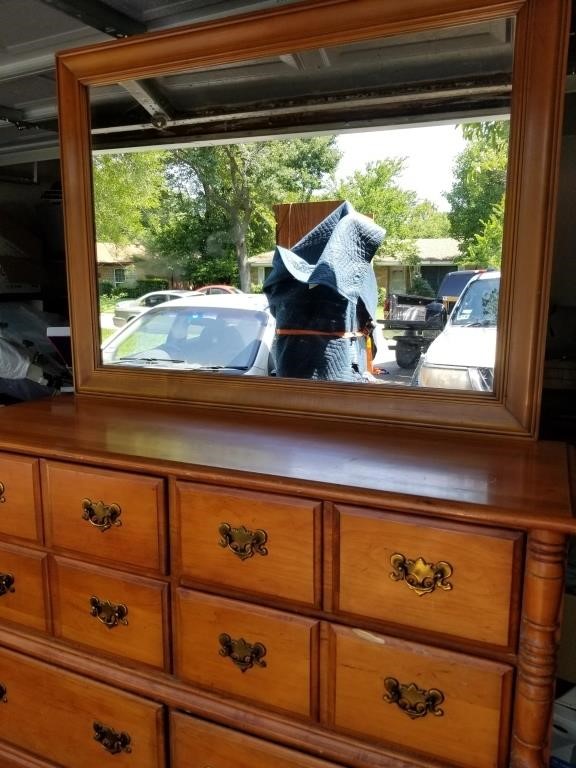 Vtg Ballman Cummings Maple Dresser Set Made In Usa Vintage Nirvana