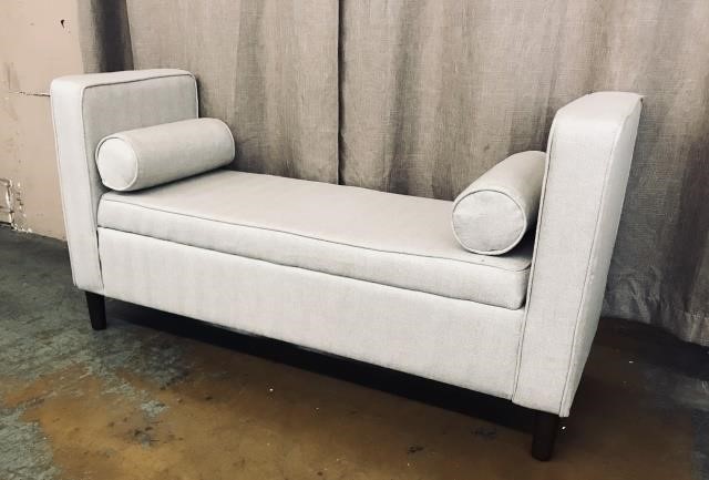 Oversized Armed Storage Bench Natural Delaney Online Auctions