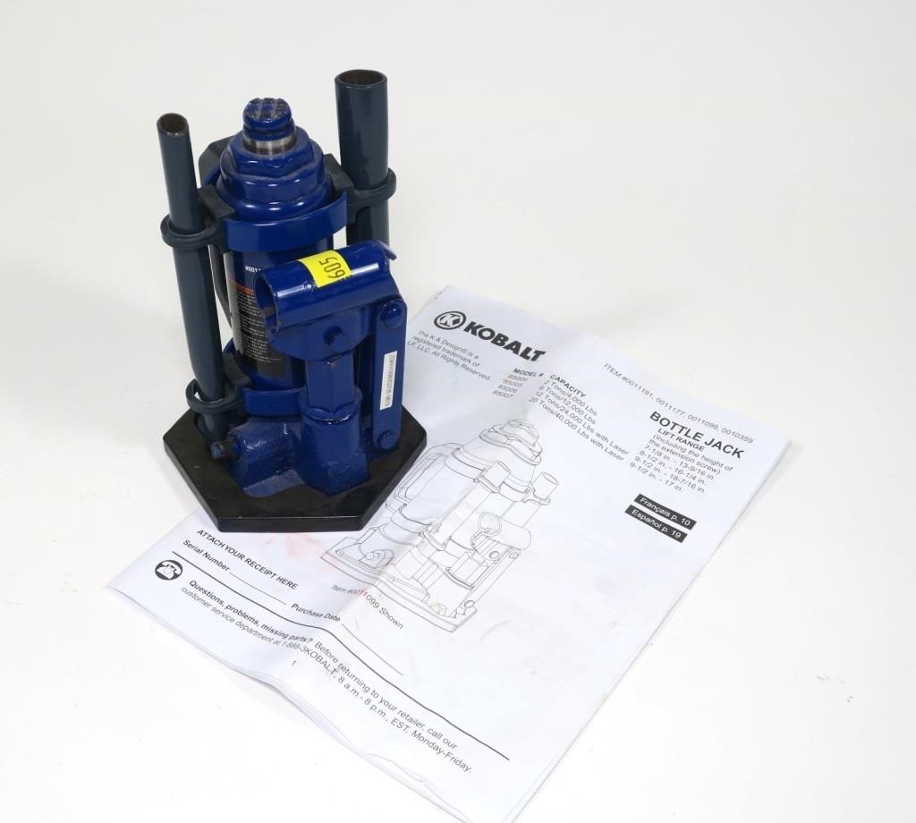 Kobalt 2 Ton Bottle Jack Hessney Auction Co Ltd